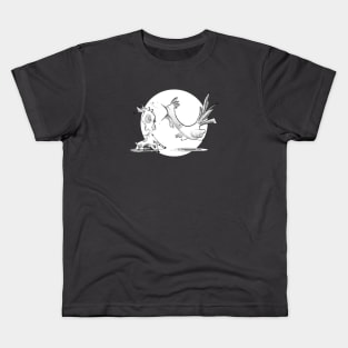 Rooster Screaming at a Goat Kids T-Shirt